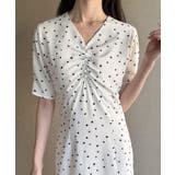 ホワイト | ハートパターンレースアップタイトワンピース【一部ペチスカートSET】 | JUNOAH