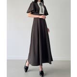 バイカラーピンタックセミフレアワンピース | JUNOAH | 詳細画像11 