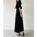 バイカラーピンタックセミフレアワンピース | JUNOAH | 詳細画像4 