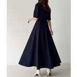 サイドベルト半袖テーラードフレアワンピース | JUNOAH | 詳細画像17 