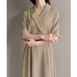 サイドベルト半袖テーラードフレアワンピース | JUNOAH | 詳細画像8 