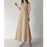 サイドベルト半袖テーラードフレアワンピース | JUNOAH | 詳細画像9 