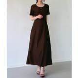 レイヤードネック リブ風カットワンピース | JUNOAH | 詳細画像7