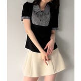 ストライプシャツドッキングトップス | junoah | 詳細画像8