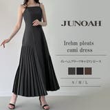 イレヘムプリーツキャミワンピース(薄手、裏地なし) | JUNOAH | 詳細画像1