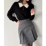 バイカラーボリュームスリーブニットポロ | JUNOAH | 詳細画像7 