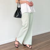 ミント | センタープレスギンガムチェックパンツ | JUNOAH