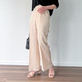 ベージュ | センタープレスギンガムチェックパンツ | JUNOAH