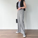 センタープレスギンガムチェックパンツ | JUNOAH | 詳細画像2