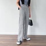 センタープレスギンガムチェックパンツ | JUNOAH | 詳細画像4