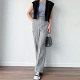 センタープレスギンガムチェックパンツ | JUNOAH | 詳細画像7