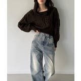 2wayワンショルケーブルショートニット | JUNOAH | 詳細画像12 