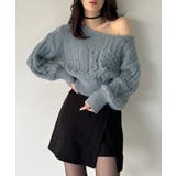 2wayワンショルケーブルショートニット | JUNOAH | 詳細画像15 