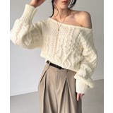 2wayワンショルケーブルショートニット | JUNOAH | 詳細画像2 