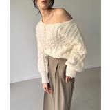 2wayワンショルケーブルショートニット | JUNOAH | 詳細画像6 