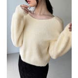 2wayベロアリボンシャギーニットカーディガン | JUNOAH | 詳細画像4 