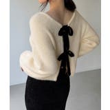 2wayベロアリボンシャギーニットカーディガン | JUNOAH | 詳細画像5 