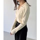 配色ラインビスチェデザインリブニット | JUNOAH | 詳細画像12 