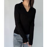 配色ラインビスチェデザインリブニット | JUNOAH | 詳細画像4 