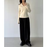 配色ラインビスチェデザインリブニット | JUNOAH | 詳細画像8 