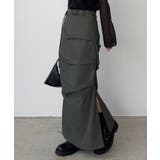 チャコール | callautia ベルト付きサイドタックデザインスカート | JUNOAH