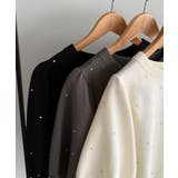 callautia パフスリーブラインストーンニット | JUNOAH | 詳細画像14 