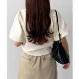 callautia パフスリーブラインストーンニット | JUNOAH | 詳細画像7 