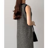 callautia メランジ配色ニットタンクワンピース | JUNOAH | 詳細画像3 