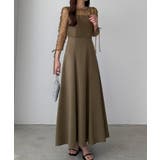 ダークベージュ | callautia フリルドロストボレロ+フレアキャミワンピース | JUNOAH