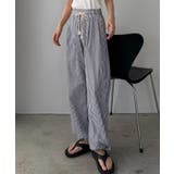 callautia ストライプワイドパンツ | JUNOAH | 詳細画像1 