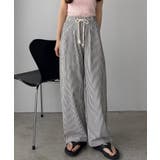 callautia ストライプワイドパンツ | JUNOAH | 詳細画像11 