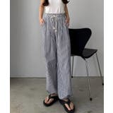 callautia ストライプワイドパンツ | JUNOAH | 詳細画像2 