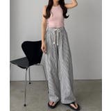 callautia ストライプワイドパンツ | JUNOAH | 詳細画像8 