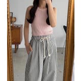 callautia ストライプワイドパンツ | JUNOAH | 詳細画像9 