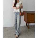 callautia 花柄ノースリーブフリルトップス | JUNOAH | 詳細画像10 