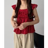 callautia 花柄ノースリーブフリルトップス | JUNOAH | 詳細画像11 