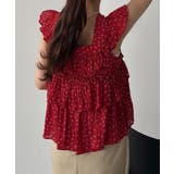 callautia 花柄ノースリーブフリルトップス | JUNOAH | 詳細画像12 