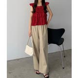 callautia 花柄ノースリーブフリルトップス | JUNOAH | 詳細画像14 