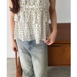 callautia 花柄ノースリーブフリルトップス | JUNOAH | 詳細画像8 