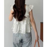 callautia 花柄ノースリーブフリルトップス | JUNOAH | 詳細画像9 