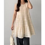 callautia シアーチェックティアードチュニック | JUNOAH | 詳細画像11