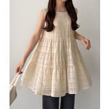 callautia シアーチェックティアードチュニック | JUNOAH | 詳細画像12