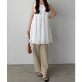 callautia シアーチェックティアードチュニック | JUNOAH | 詳細画像3