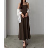 callautia 【取り外し可能パット付き】フレアリブキャミワンピース | JUNOAH | 詳細画像7 