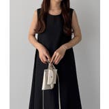 callautia 薄くて軽いリネンライクバックオープンAラインワンピース | JUNOAH | 詳細画像9 