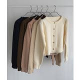 callautia 金ボタンパフスリーブショートニットカーディガン | JUNOAH | 詳細画像31 