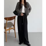 callautia 金ボタンパフスリーブショートニットカーディガン | JUNOAH | 詳細画像7 