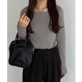 callautia ホルターネックリブニット | JUNOAH | 詳細画像17 