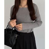 callautia ホルターネックリブニット | JUNOAH | 詳細画像18 