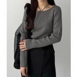 callautia ホルターネックリブニット | JUNOAH | 詳細画像6 